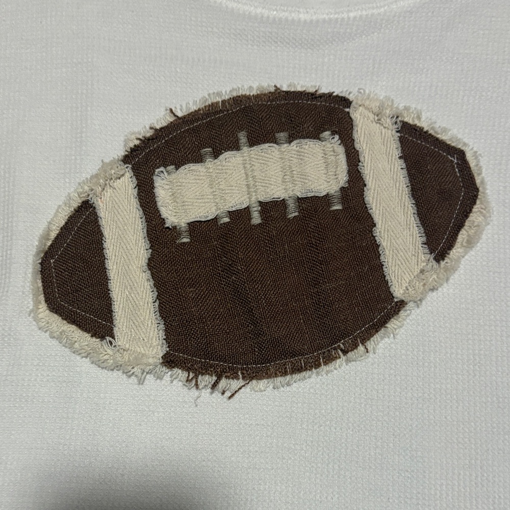 White Football Long Sleeve Shirt - Picture 3 of 5